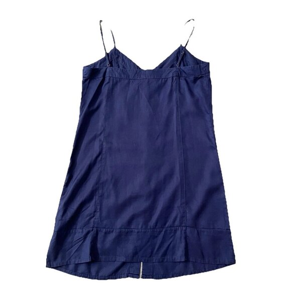 Vince Camuto Women’s Sleeveless Shift Mini Dress Size Medium Navy Blue V Neck - Picture 2 of 8